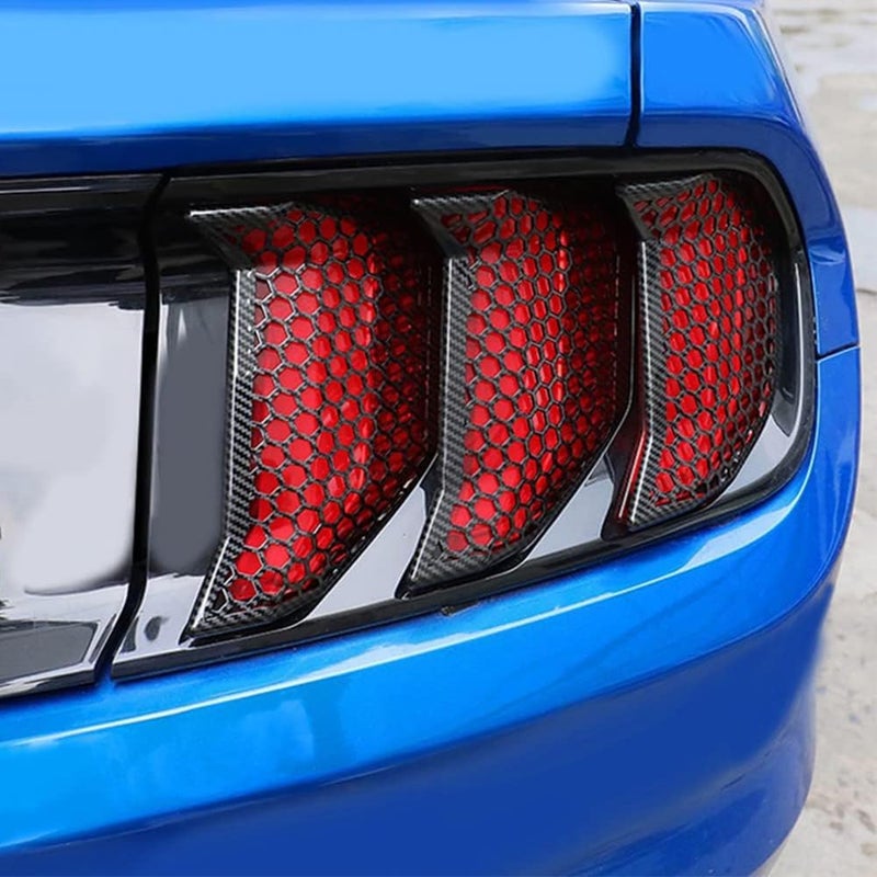 Ombialo Tail Light Lamp Cover Compatible with Ford Mustang 2018-2023 Taillight Lens Shell Bezel Cover Trim (Carbon Fiber) - Image 2